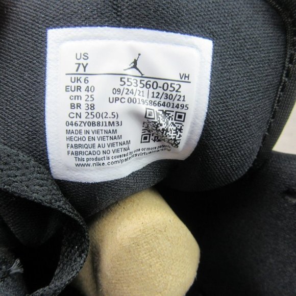 Air Jordan 1 Low GS Size 7Y Shadow Black Grey Shoes NEW - Picture 8 of 12